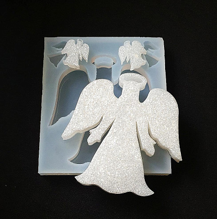 Молд силиконовый  "Елочная игрушка. Рождественский ангел"